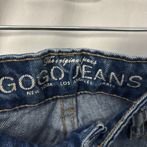 GOGO Distressed Mom Jeans Women’s Size 5 Light Wash Ripped High Rise Denim - Picture 4 of 4